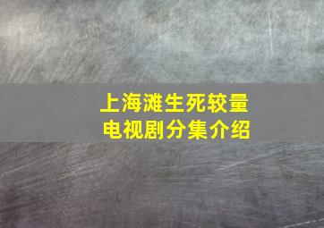 上海滩生死较量 电视剧分集介绍